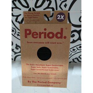 New The Period Company The Thong Period in Sporty Stretch for Light Flows Sz 2X